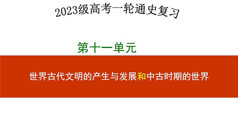 第二十八讲  中古时期的欧洲 课件--2023届高三历史一轮复习第1页