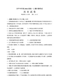 四川省成都市天府新区太平中学2022-2023学年高一上学期期中考试历史试题