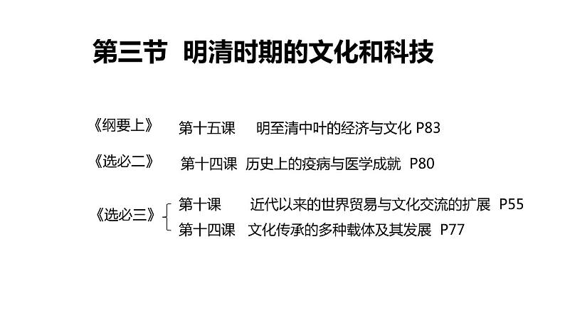 第十八节  明清时期的文化和科技 一轮复习课件第1页