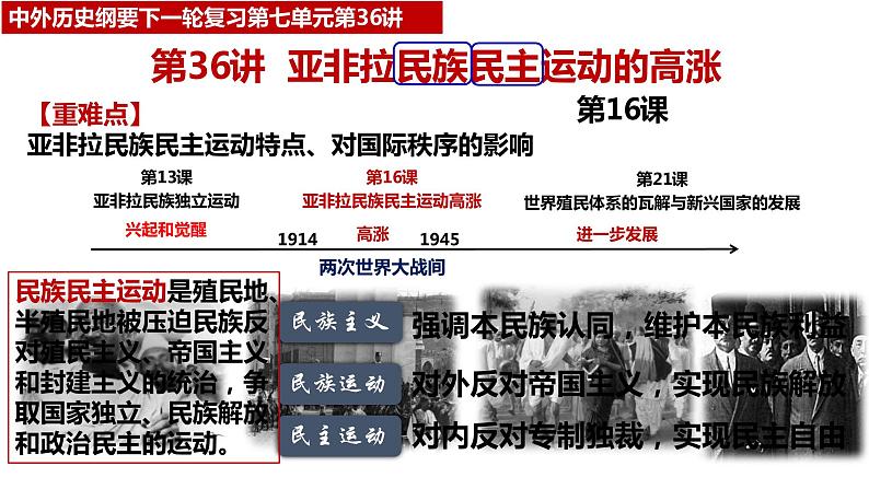 第36讲 亚非拉民族民主运动的高涨课件--2023届高三统编版（2019）历史一轮复习第1页