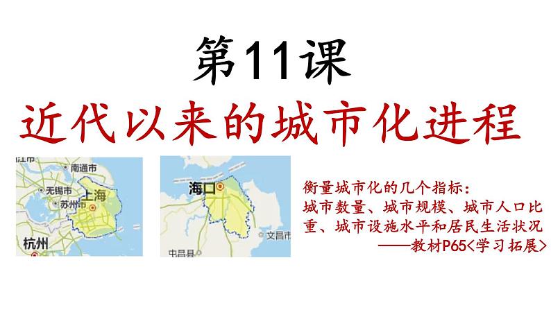 第11课 近代以来的城市化进程 课件第1页