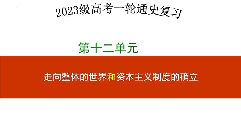 第三十一讲  走向整体的世界 课件--2023届高考统编版历史一轮复习第2页