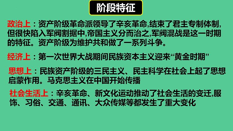 2022-2023学年高中历史统编版2019必修中外历史纲要上册第六单元 辛亥革命与中华民国的建立 单元课件第3页