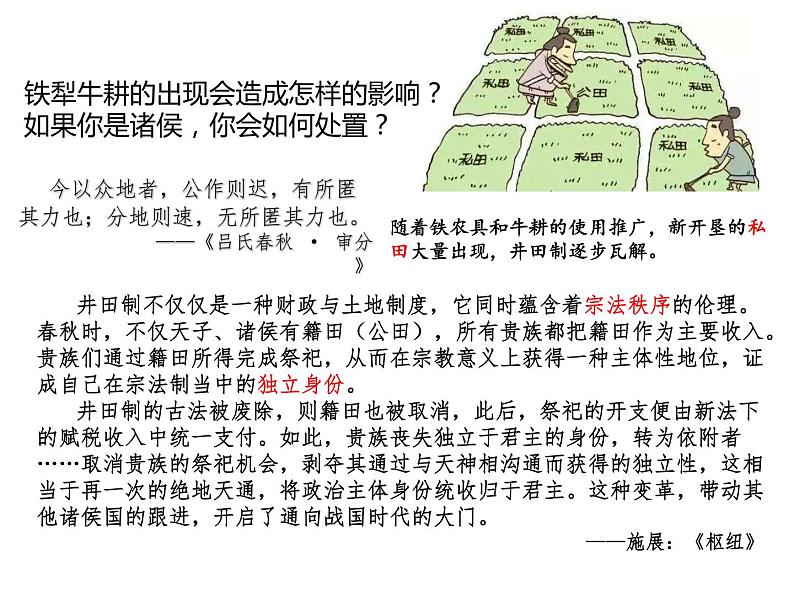 部编版高中历史必修《中外历史纲要》上册第2课诸侯纷争与变法运动课件第8页