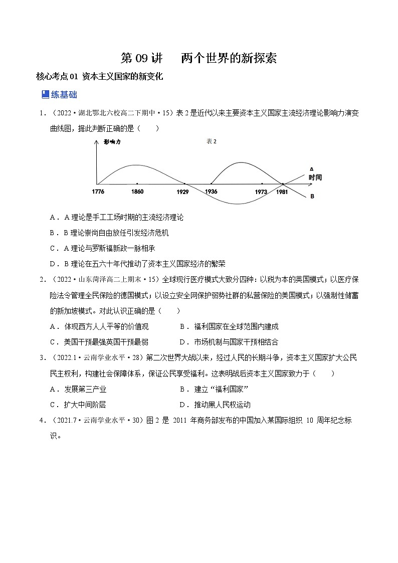 【备战2023高考】第09讲 两个世界的新探索（学生版）第1页