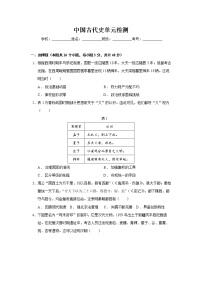 【备战2023高考】历史总复习——中国古代史单元检测（新教材专用）