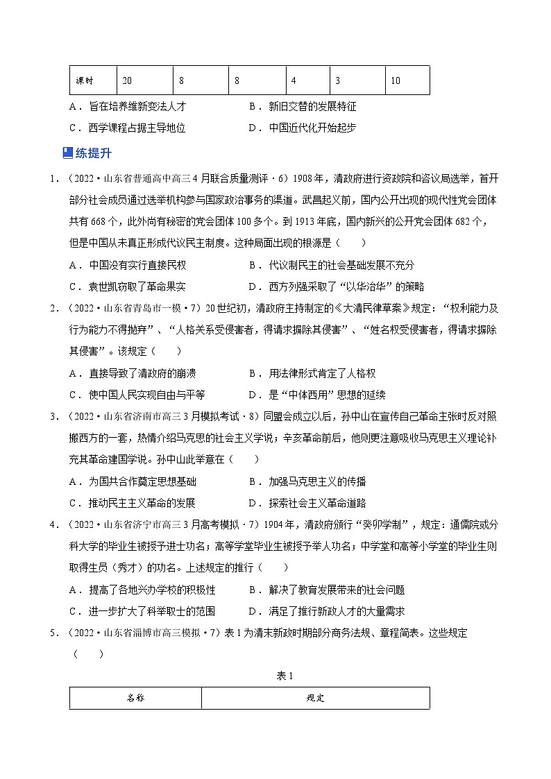 【备战2023高考】历史总复习——第03讲《辛亥革命与中国民国建立》练习（新教材专用）02