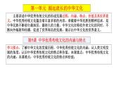 第一单元 源远流长的中华文化 复习课件