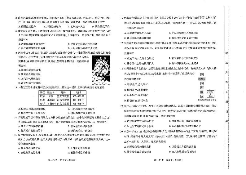 山西省太原市2022-2023学年高一上学期期中 历史试卷及答案（含答题卡）02