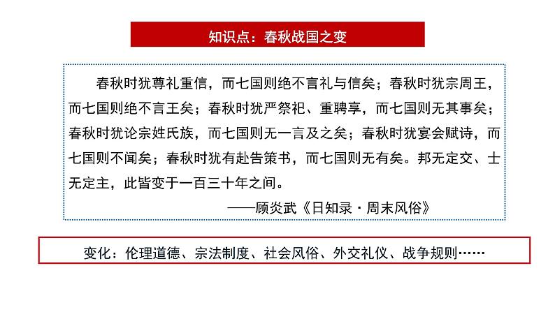 2023届高考历史二轮专题复习：先秦时期：春秋战国大变革 复习课件第4页