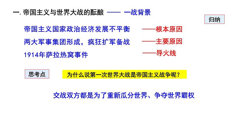 第14课 第一次世界大战与战后国际秩序课件---2022-2023学年高中历史统编版（2019）必修中外历史纲要下册08