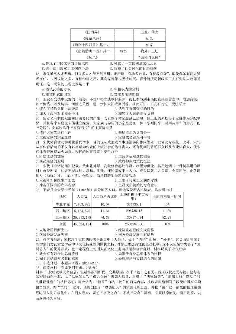 安徽省鼎尖名校联盟2023届高三10月联考  历史试题03