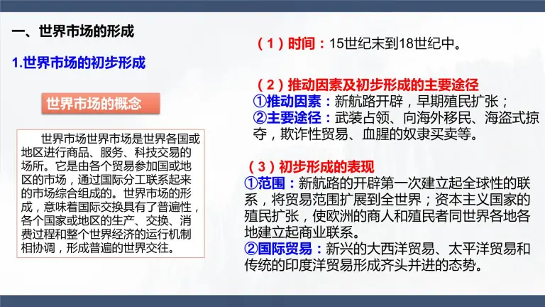 人教统编版选择性必修2 经济与社会生活第8课世界市场与商业贸易授课ppt课件 教习网 课件下载