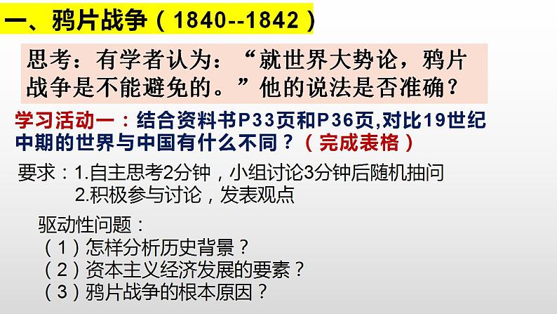 专题2（一） 近代中国反侵略、求民主的潮流 课件--2023届高三历史一轮复习07