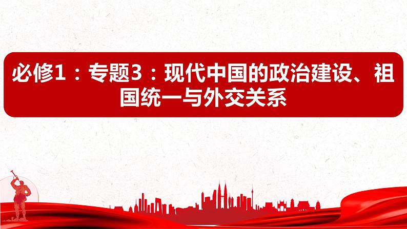 专题3《现代中国的政治建设、祖国统一与对外关系》 课件--2023届高三历史一轮复习第1页