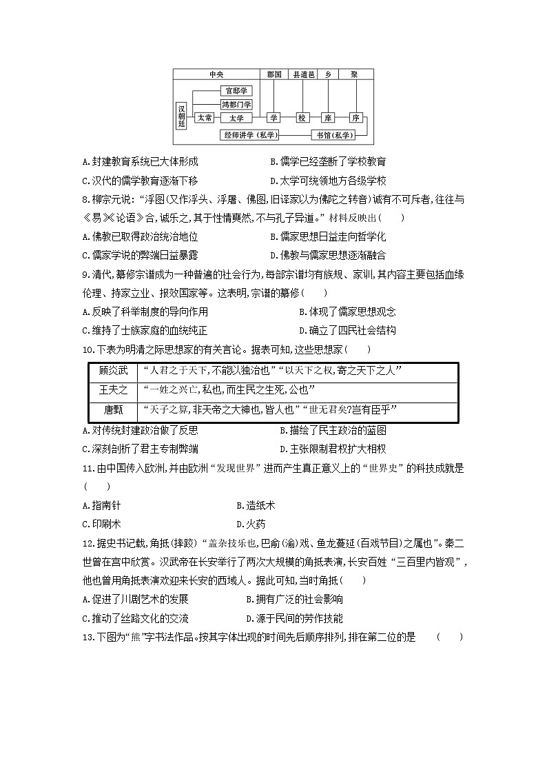 四川省成都东部新区养马高级中学2022-2023学年高二上学期期中考试历史试题第2页