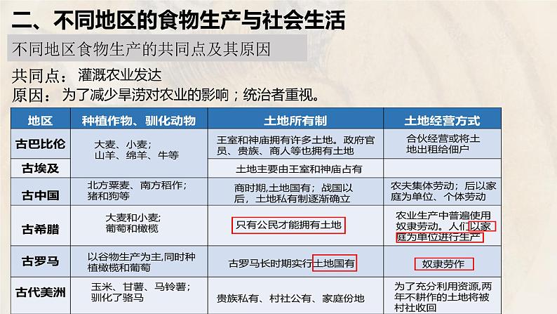 第一单元 食物生产与社会生活复习课件--2022-2023学年高中历史统编版（2019）选择性必修二06