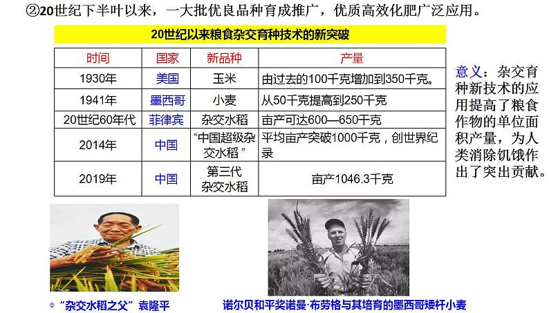 2022-2023学年高中历史统编版（2019）选择性必修2第3课  现代食物的生产、储备与食品安全(课件）第8页