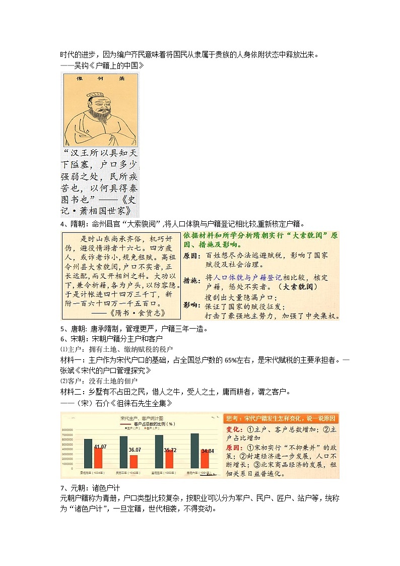 统编版（选择性必修一）《国家制度与社会治理》教学设计 第17课 中国古代的户籍制度与社会治理03
