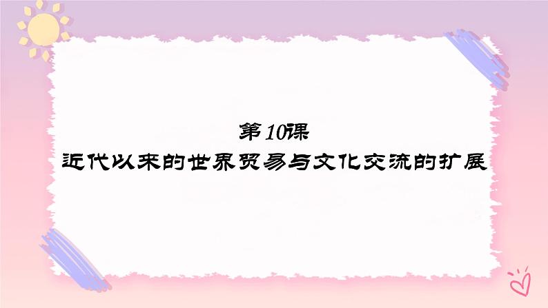 第10课 近代以来的世界贸易与文化交流的扩展-高二历史同步教学课件（选择性必修3文化交流与传播）01