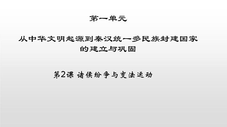 第2课 诸侯纷争与变法运动 课件01