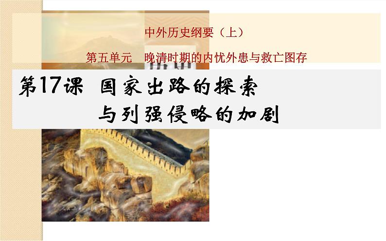 第17课 国家出路的探索与列强侵略的加剧 课件01