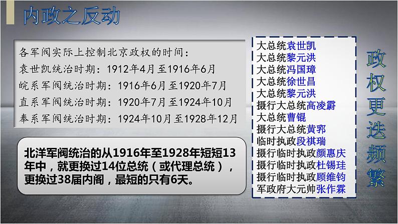 第20课 北洋军阀统治时期的政治、经济与文化 课件07