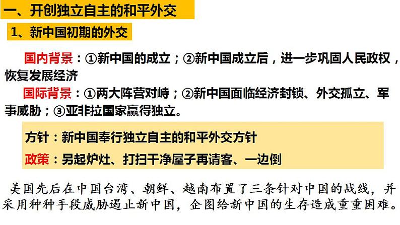 第14课 当代中国的外交 课件--2023届高三历史统编版（2019）选择性必修一国家制度与社会治理一轮复习第2页