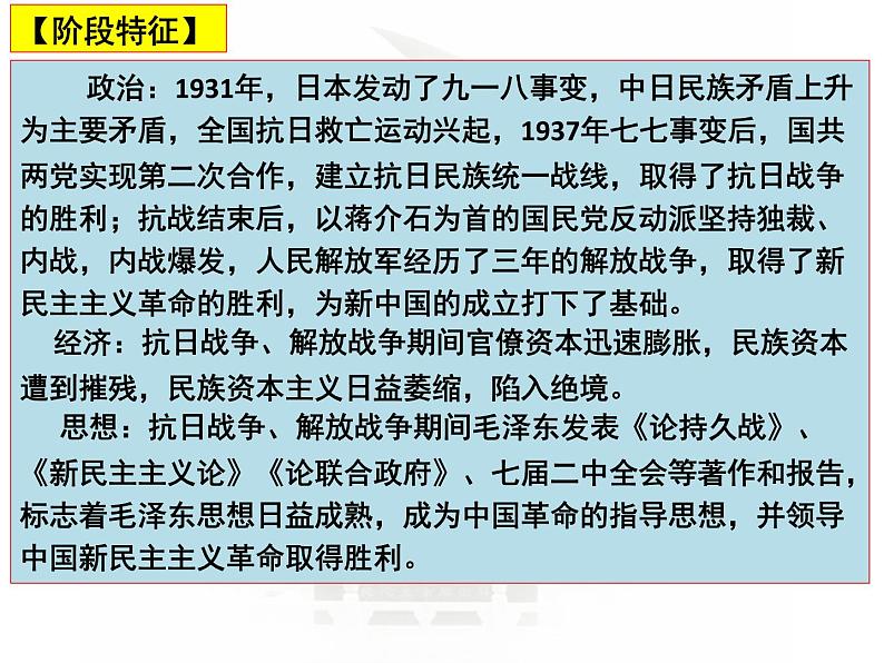 第7课时  中华民族的抗日战争和人民解放战争 课件--2023届高三统编版历史二轮复习第3页