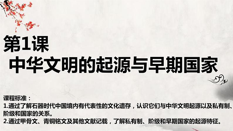 第1课 文明的产生与早期发展 课件01
