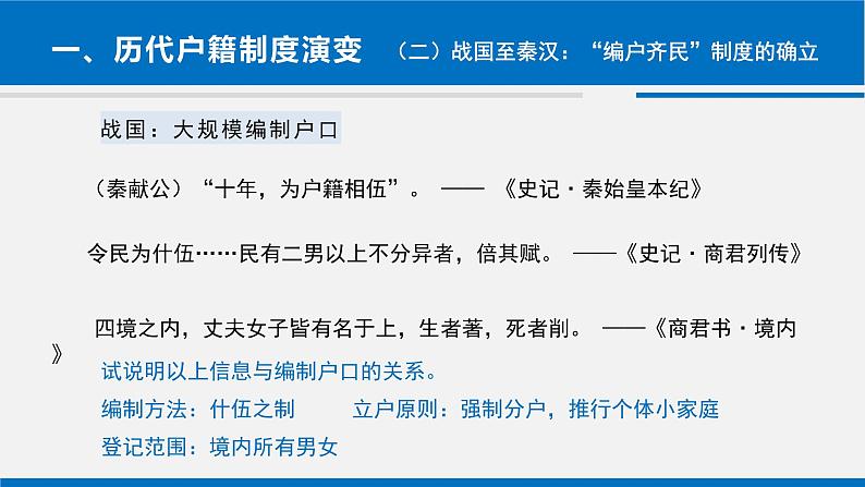 选必1 《第17课 中国古代的户籍制度与社会治理》课件第4页