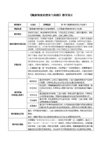 人教统编版(必修)中外历史纲要(上)第7课 隋唐制度的变化与创新教学设计及反思