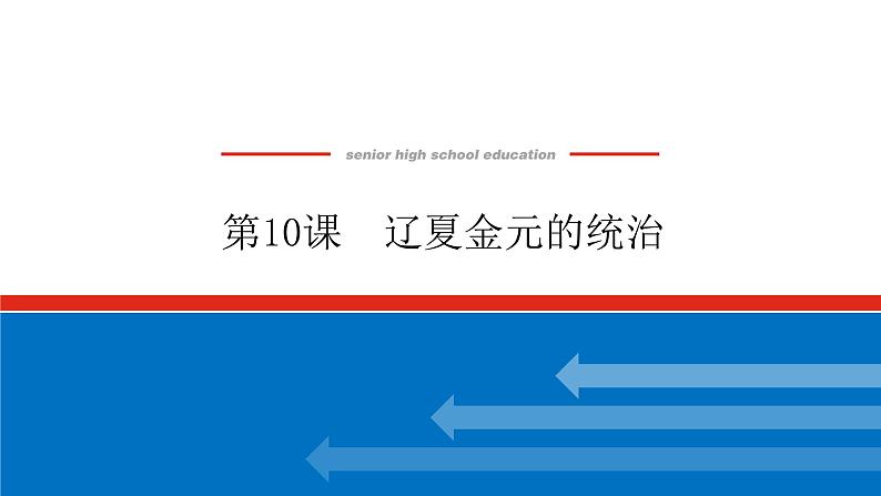 2023历史统编版必修一第10课辽夏金元的统治课件PPT第1页