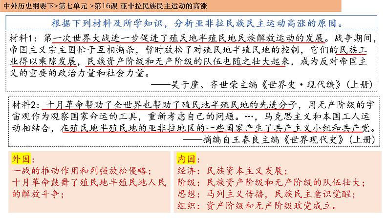 第16课《亚非拉民族民主运动的高涨》课件---2022-2023学年高中历史统编版（2019）必修中外历史纲要上册第3页