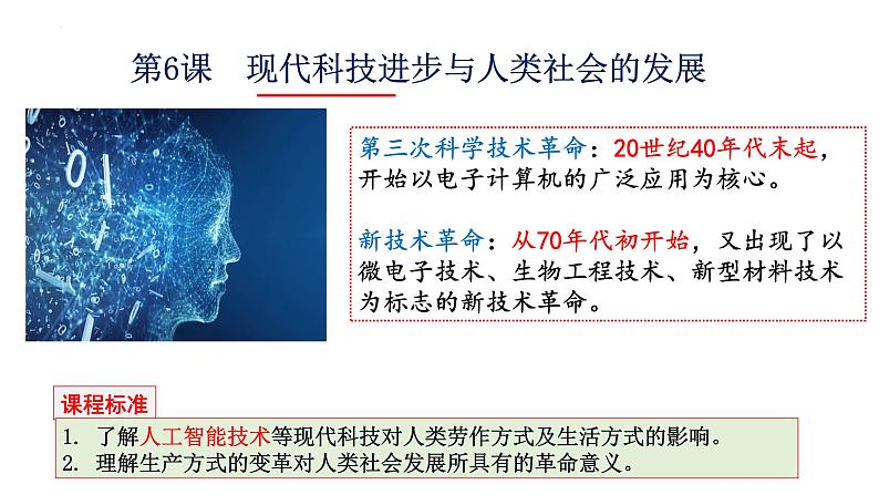 第6课  现代科技进步与人类社会发展课件--2022-2023学年高中历史统编版（2019）选择性必修二01