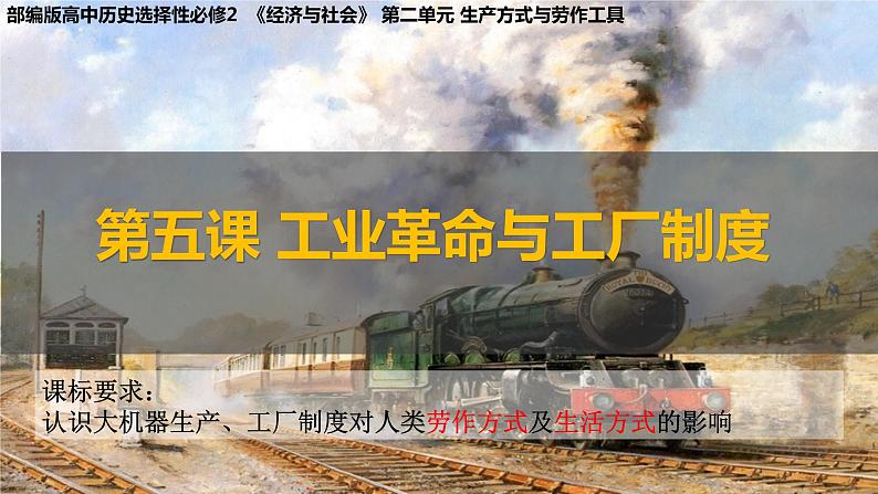 第5课《工业革命与工厂制度》课件--2022-2023学年高中历史统编版（2019）选择性必修二第1页