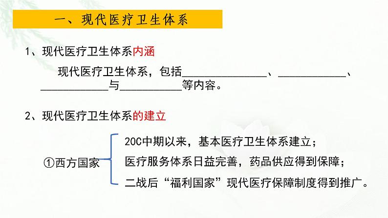 第15课《现代医疗卫生体系与社会生活》课件--2022-2023学年高中历史统编版（2019）选择性必修二04