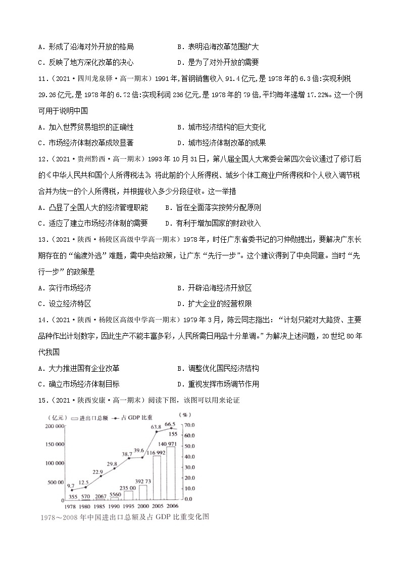 【期末全复习】统编版历史（中外历史纲要上）期末备考-专题10：改革开放和社会主义现代化建设新时期（专题测试）03