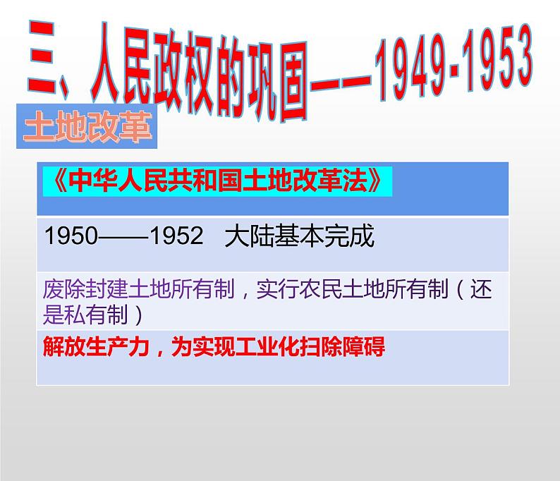 第26课  中华人民共和国成立和向社会主义过渡课件--2022-2023学年统编版（2019）高中历史必修中外历史纲要上册第7页