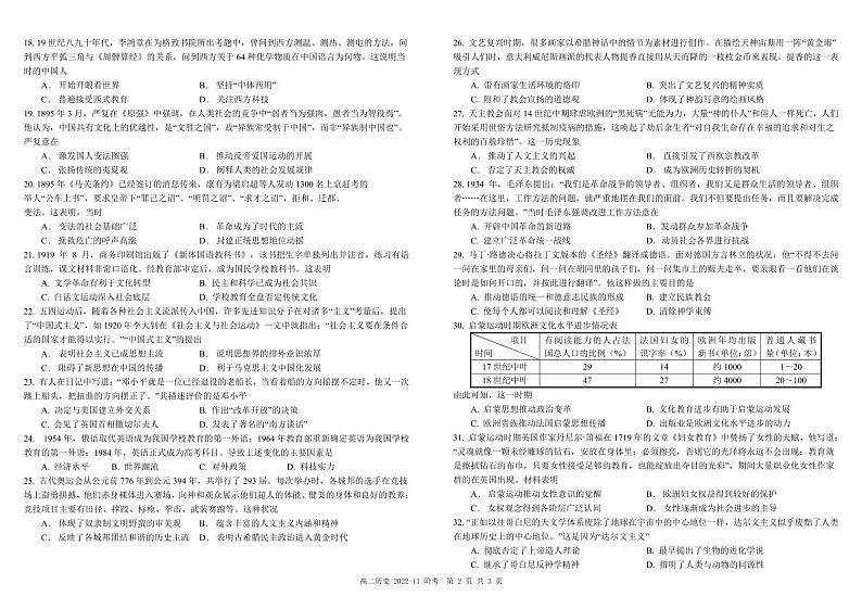 2022-2023学年四川省树德中学高二上学期11月阶段性测试历史pdf版含答案02