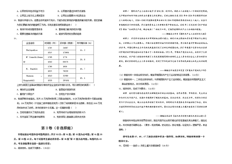 高中历史 【最后十套】2021年高考名校考前提分仿真卷 历史（九） 学生版第2页