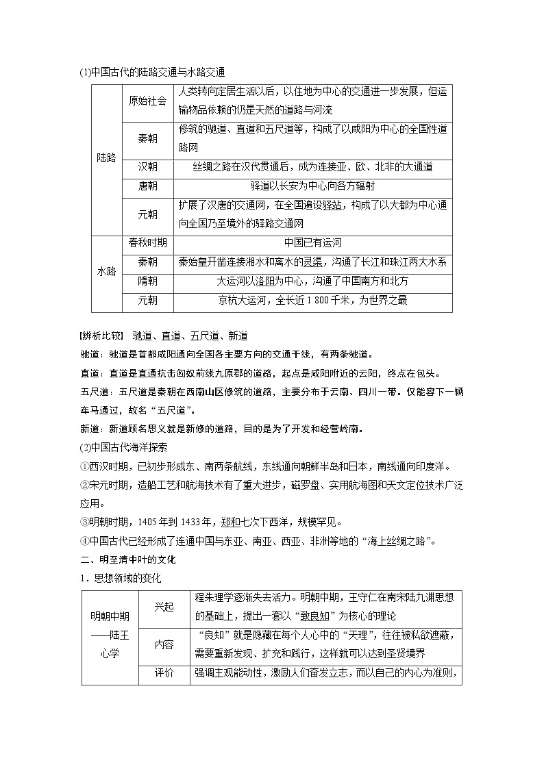 高中历史2023年高考历史一轮复习（部编版新高考） 第5讲 课题12　明至清中叶的经济与文化02