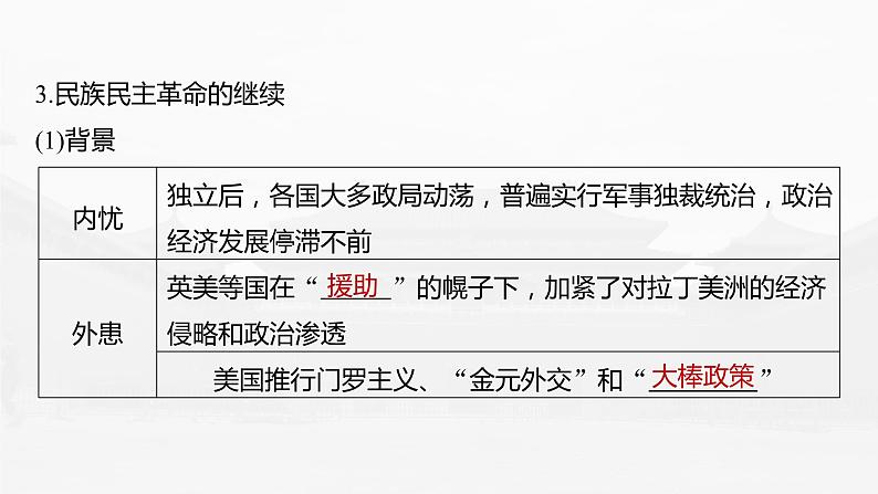 高中历史2023年高考历史一轮复习（部编版新高考） 第16讲 课题45　亚非拉民族独立运动课件PPT08
