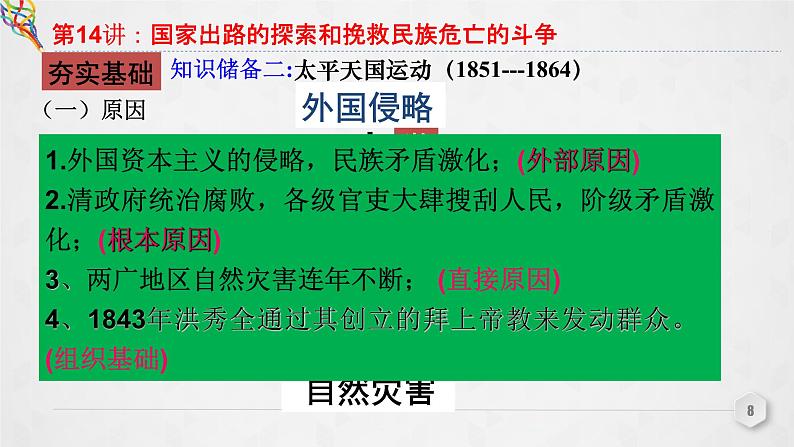 第14讲 国家出路的探索和挽救民族危亡的斗争 课件--2023届高三统编版（2019）必修中外历史纲要上一轮复习第8页