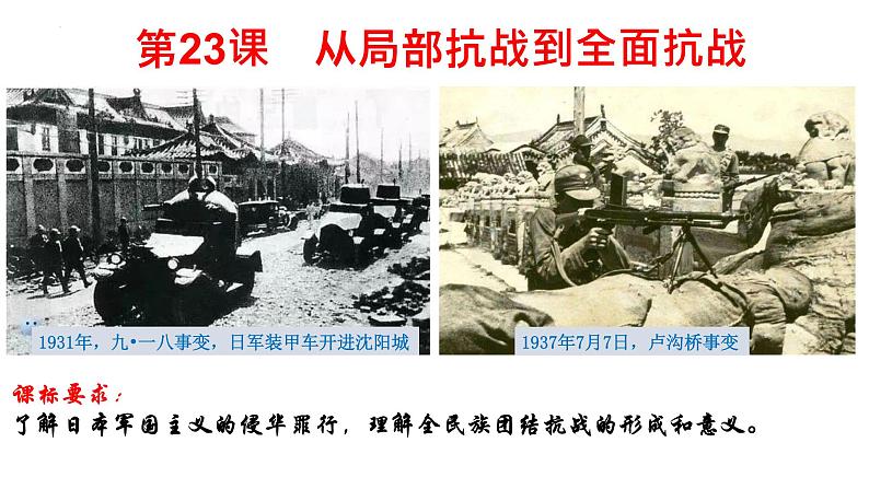 第23课 从局部抗战到全面抗战课件---2022-2023学年高中历史统编版必修中外历史纲要上册第1页