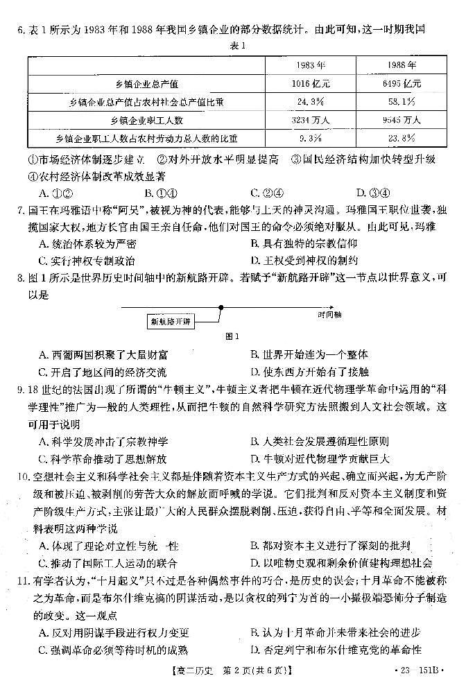 辽宁省凌源市2022-2023学年高二11月月考历史PDF版试题第2页