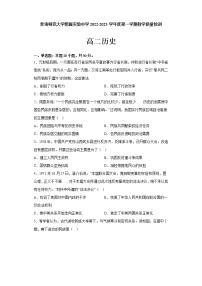 2023西宁城西区师范大学附属实验中学高二上学期12月月考历史试题含答案