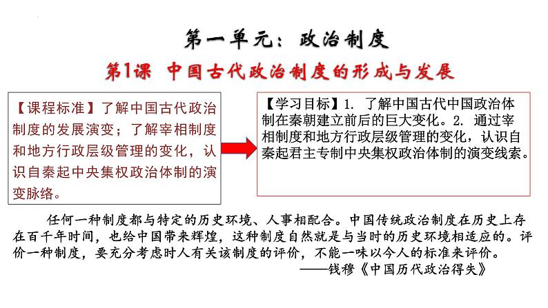 第1课 中国古代政治制度的形成与发展 课件--2022-2023学年高中历史统编版（2019）选择性必修一国家制度与社会治理第3页