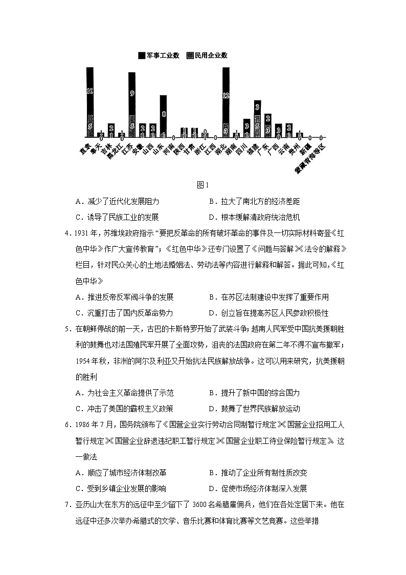 2023届海南省高考全真模拟卷（四）历史试题第2页