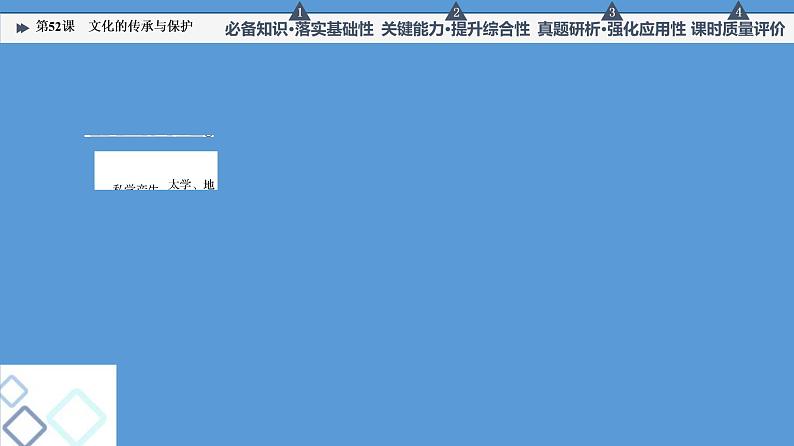 高中历史第52课 文化的传承与保护 课件练习题第2页